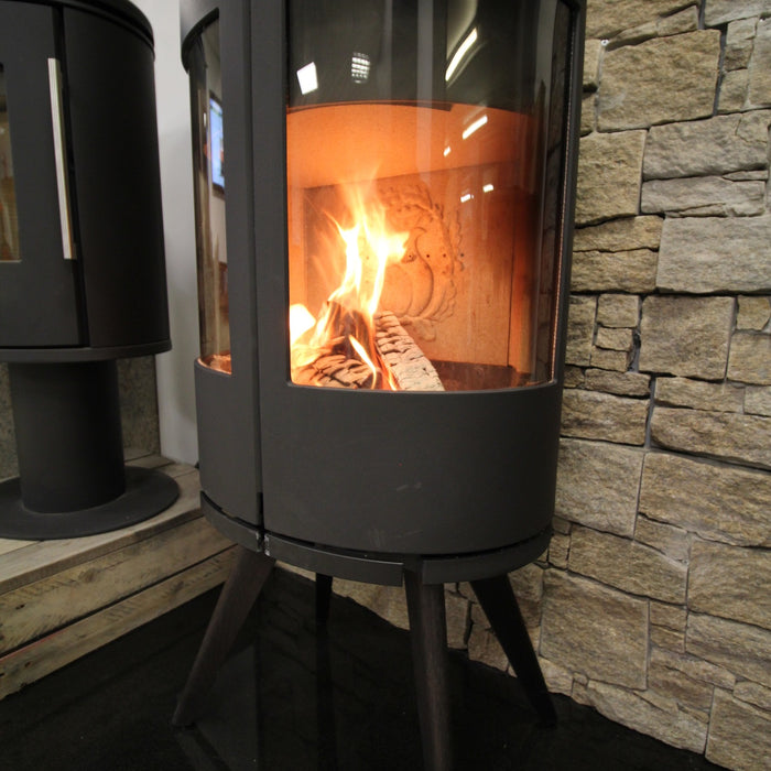 The Morso 6612 Gold Tinted Wood Burning Stove.