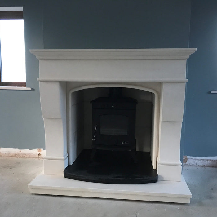 Bespoke Limestone Fireplace and Stove