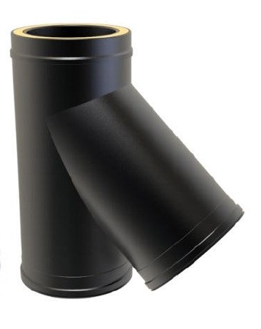 Convesa 150mm Twin Wall Flue Pipe Black