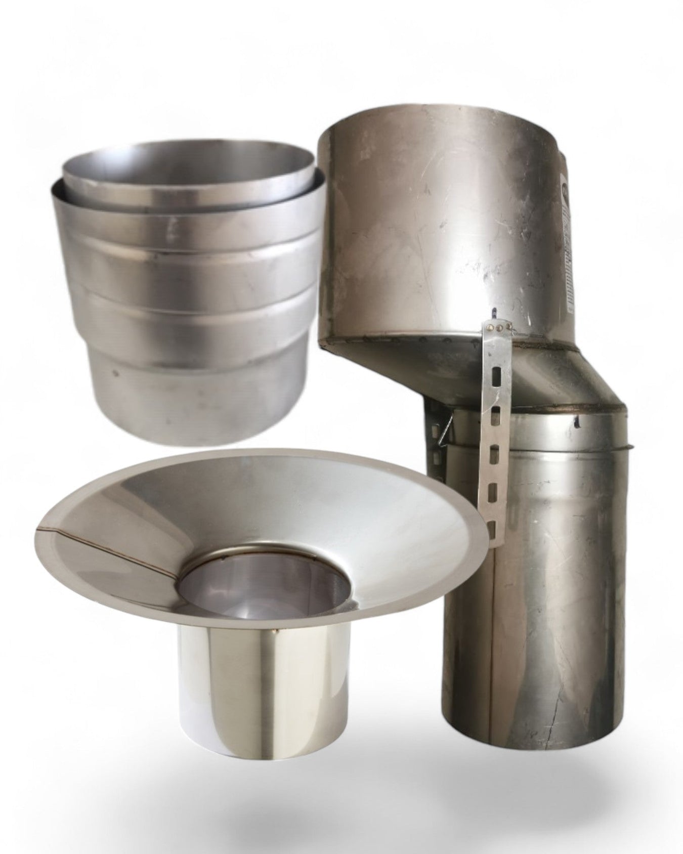 thumbnail image 2 of 80mm Stainless Steel Flue Pipe Reducer – For Pellet Stoves & Chimneys 2 of 5