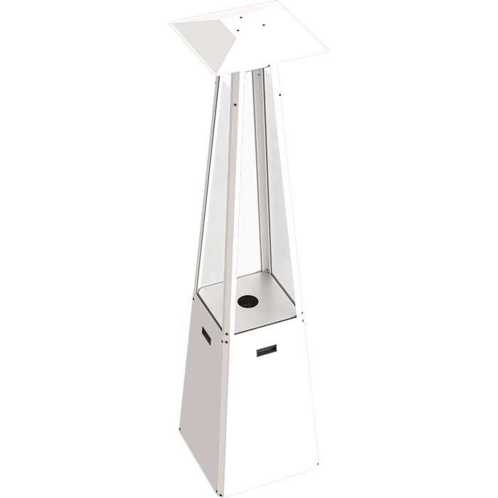 Kratki Umbrella Patio White Gas Heater Steel