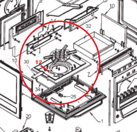 Bilberry 8kw Grate Frame (No. 12)
