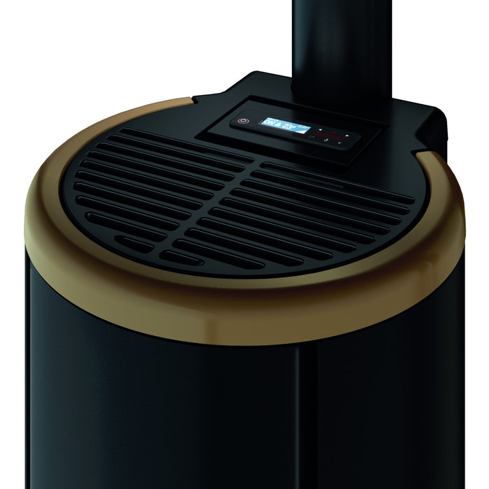 Free Point Chrome 5 Pellet Stove 5.5kW With Gold Trim