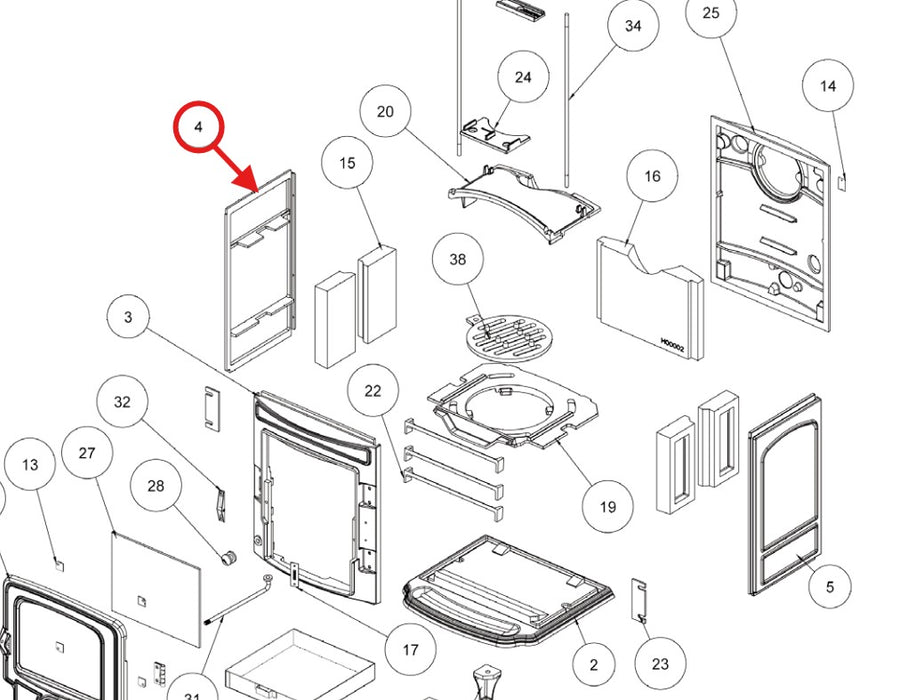 Stanley Oisin PANEL SIDE R.H. Blue