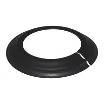 5" Rosette Enamelled Matt Black Split