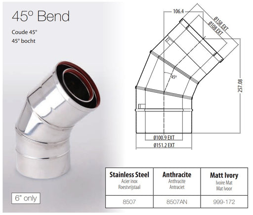 45 degree Bend