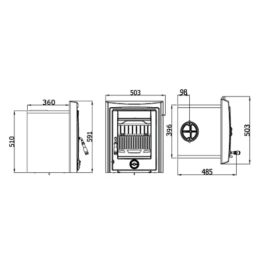 Phoenix Pearl 5Kw Inset Multi Fuel Stove