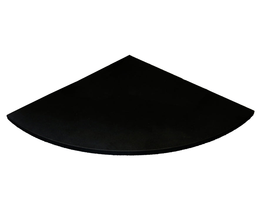 Black Granite 40 x 40 Curved Black Granite Hearth (30mm)