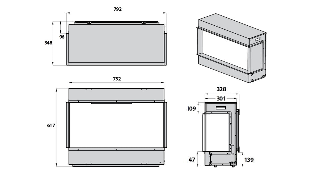 Henley AURORA 750 Electric Fire Fire with Exclusive Log Set