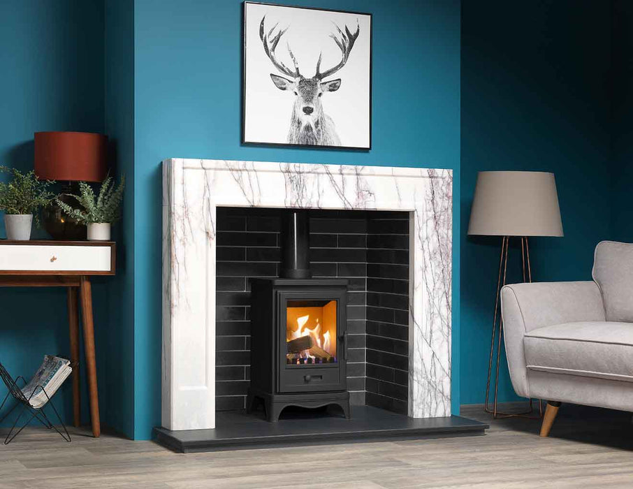 Allora Mantel Lilac Marble 51" Veined Marble Surround