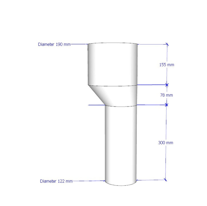 8-5 offset flue adapter diamensions