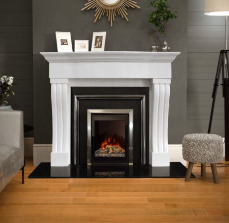 Winchester Polished Polar White Fireplace