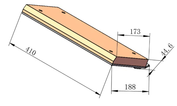 Baffle Lower Lincoln/Elcombe 5kw (Eco) Vermiculite & Steel