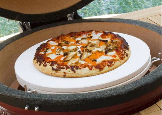 Auplex Kamado Pizza Stone and Pizza