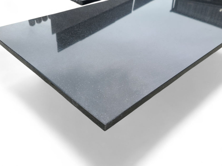 Polished Black Granite Tee Shape Stove Hearth 20mm (2 Piece)