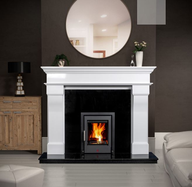 Bordeaux Polished Polar White Fireplace