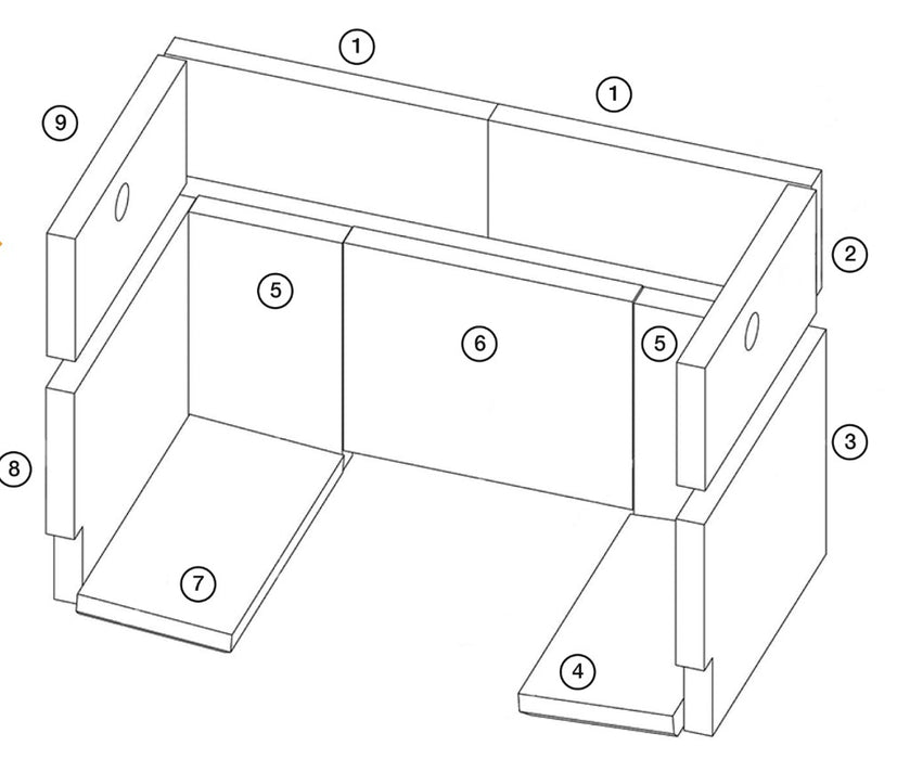 Stovax Riva (After Market) 66 Full Brick Set(11)