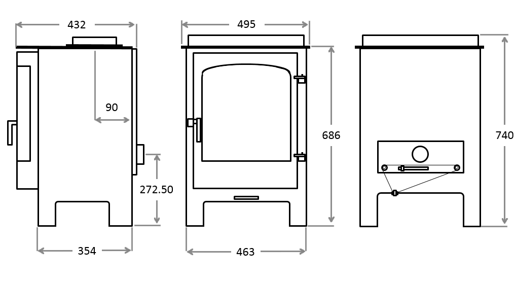 Town and Country Caedmon Multi Fuel Eco Stove
