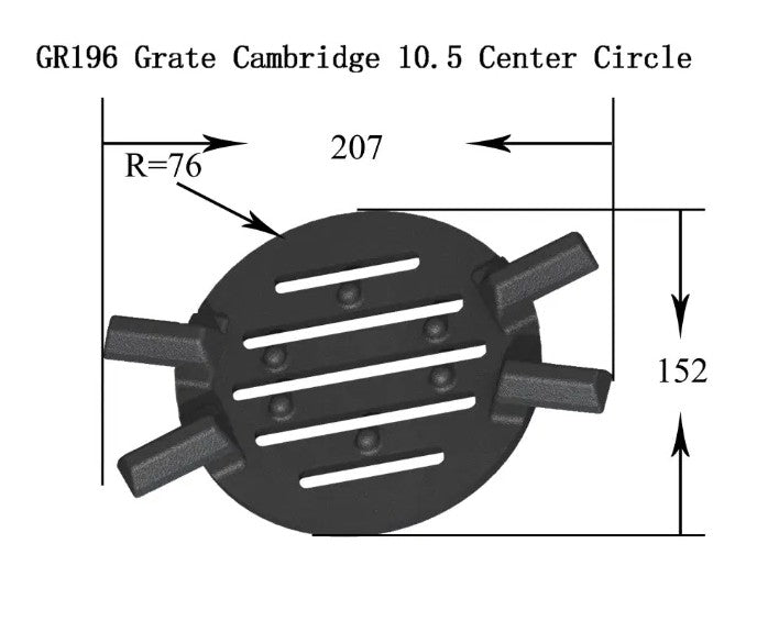Henley Cambridge 10.5 Centre Riddle Grate