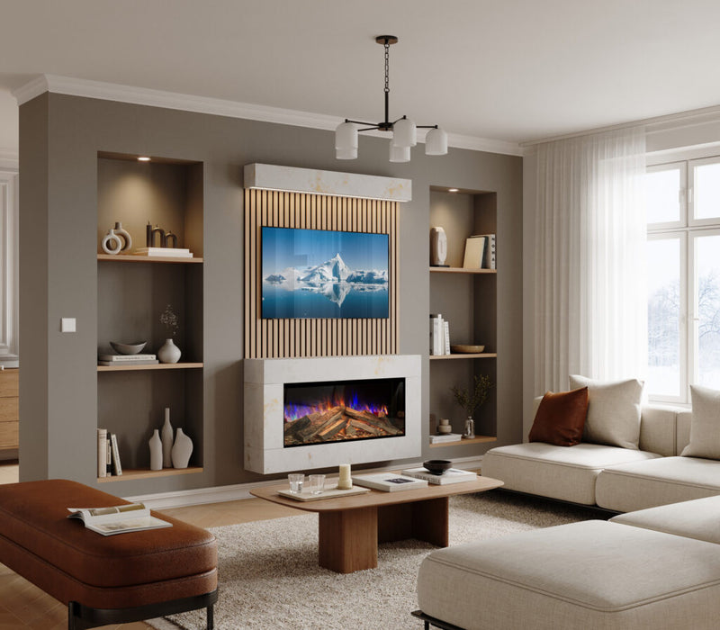 Evonic Chiswick Slimline Frame 1000 Electric Fireplace Suite