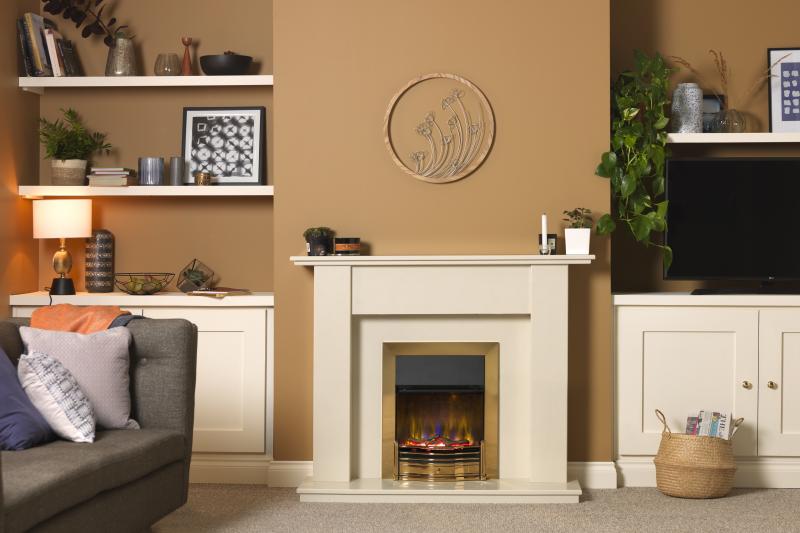 Dimplex Dumfries Brass 3D Electric Inset Fire 3