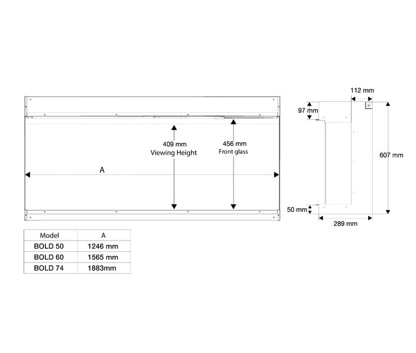 Dimplex Ignite Bold 74" Electric Fire