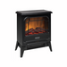 Dimplex Microstove 1 Black electric stove with glowing embers on a white background