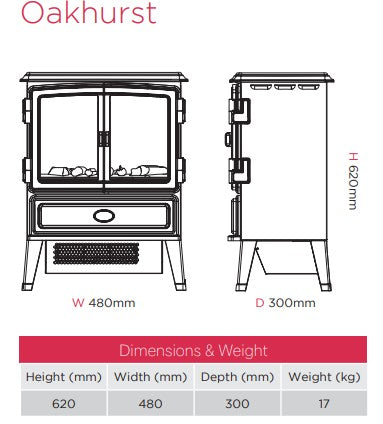 Dimplex Oakhurst Opti Myst Electric Stove