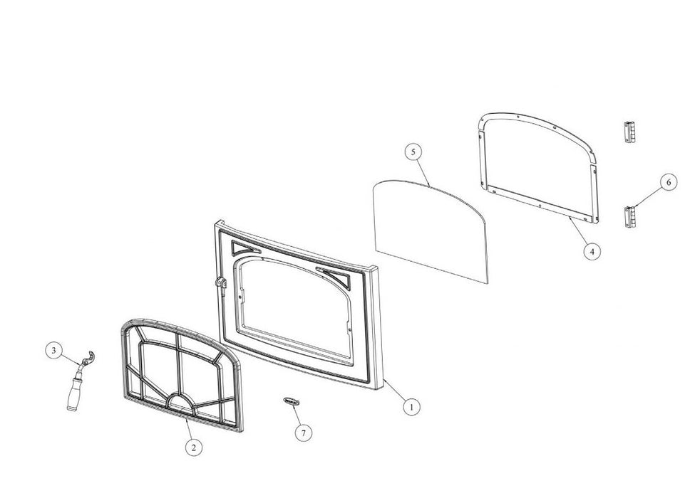 Stanley Ashling Cranked Hinge 2 1/2" Black (Part No.  6)