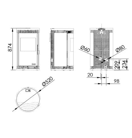 EcoForest Lyon 7.5kw Pellet Stove