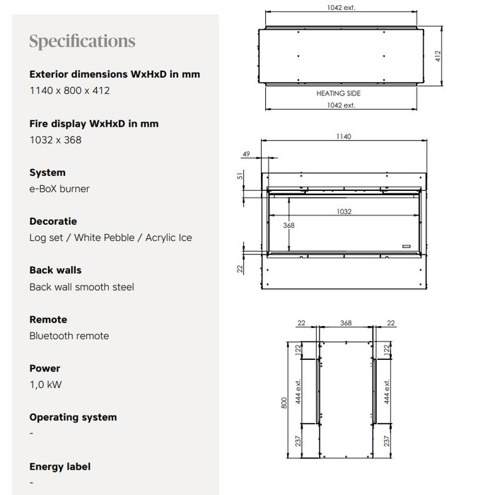 Faber e-box 1000/450 I ST See Through/Double Sided