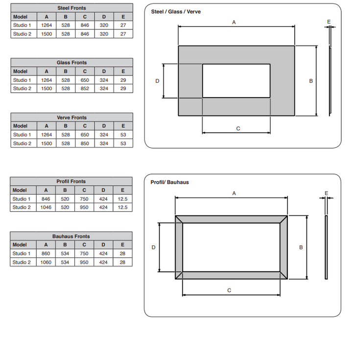 Studio 1 Expression for Conventional Flue - Graphite