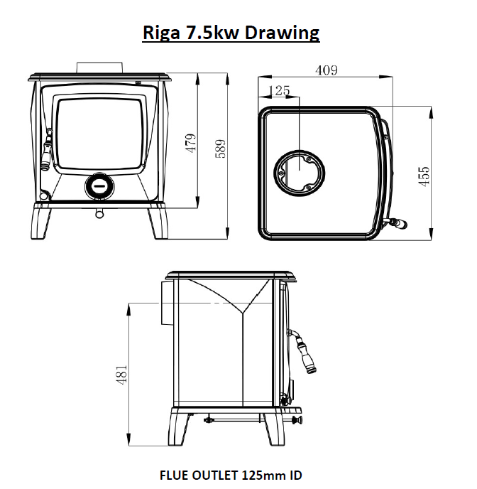 Hamco Riga 5kw Cast Iron Multi Fuel Stove