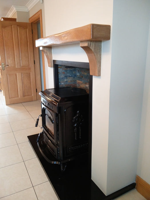 Custom Box and Fill Granite Hearth