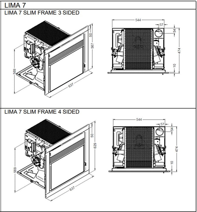 Elcofire Lima 7kw Inset Pellet Stove