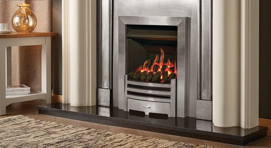 Gazco Logic He Arts Natural Gas Fire with Coals, Conventional Flue