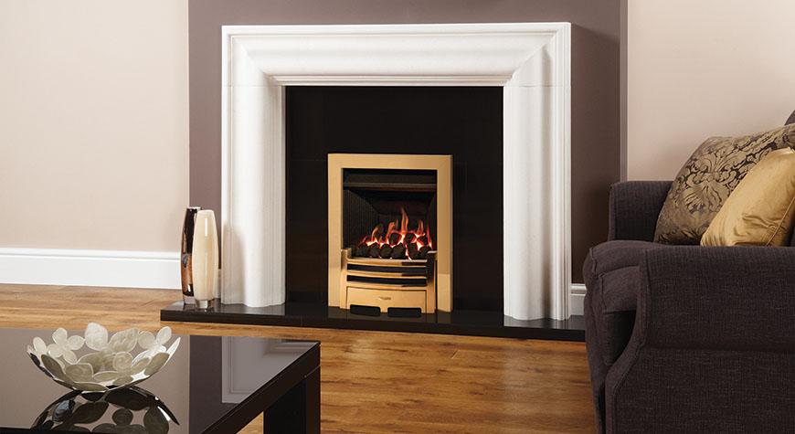 Gazco Logic He Arts Natural Gas Fire with Coals, Conventional Flue