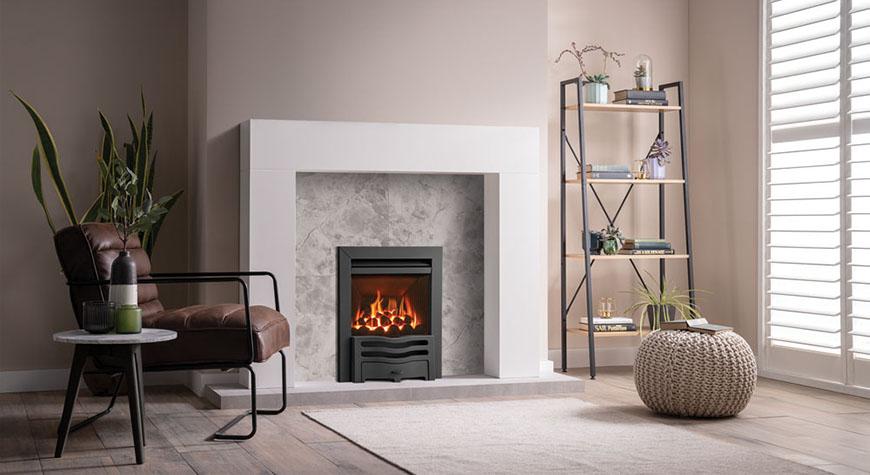 Logic HE Wave, Natural Gas Fire with Coals, Conventional Flue