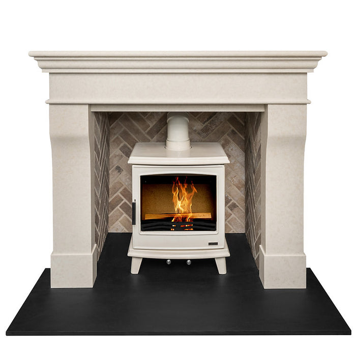 Mazona Westport 7kw Multi Fuel Stove Enamel Cream