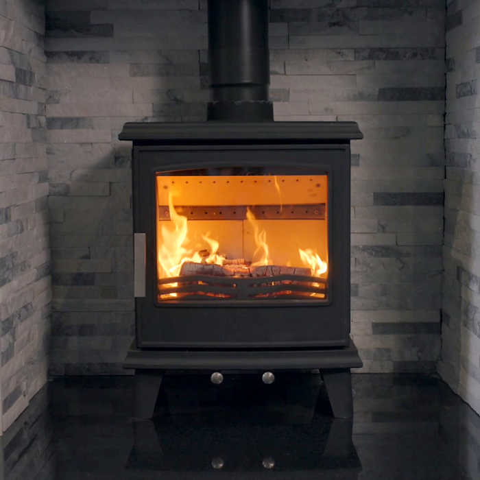 Mazona Westport 7kw Multi Fuel Stove Satin Black