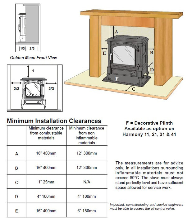 Nestor Martin Harmony 11 Oil Stoves Matt Black Enamel