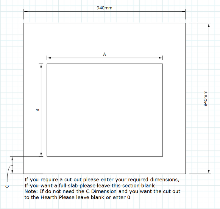 Italian Riven Slate Back Panel 940 x 940 (One Piece)