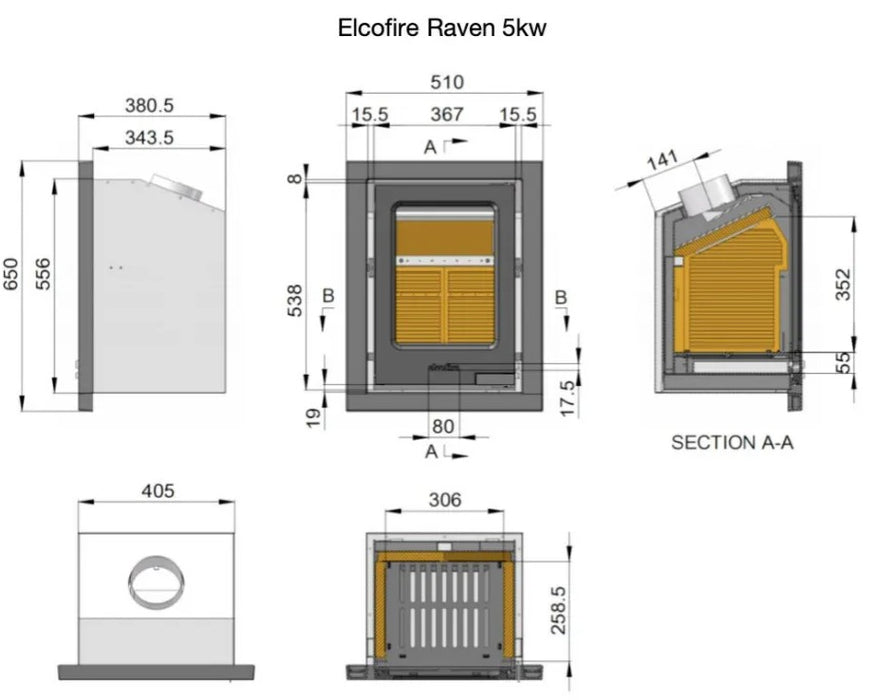 Elcofire Raven 5kw Cassette Stove