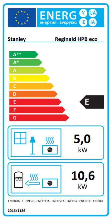 Stanley Reginald Eco HPB Enamel Black Stove