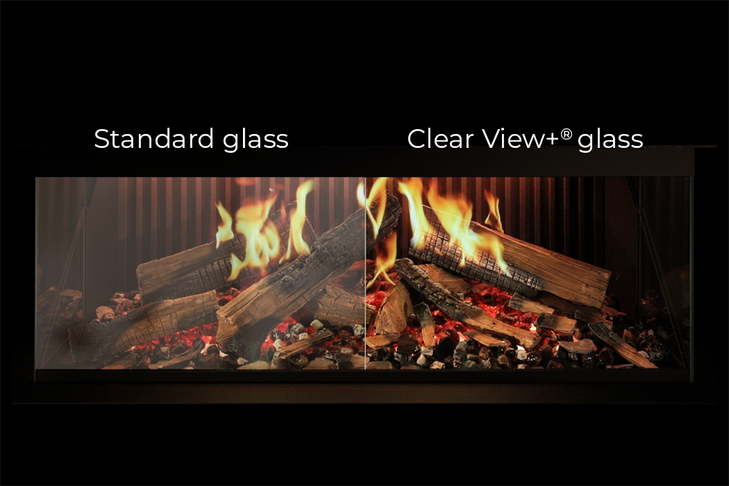 Dru Virtuo 150 Evolve,  Clear View+ glass 3 Sided Electric Fire
