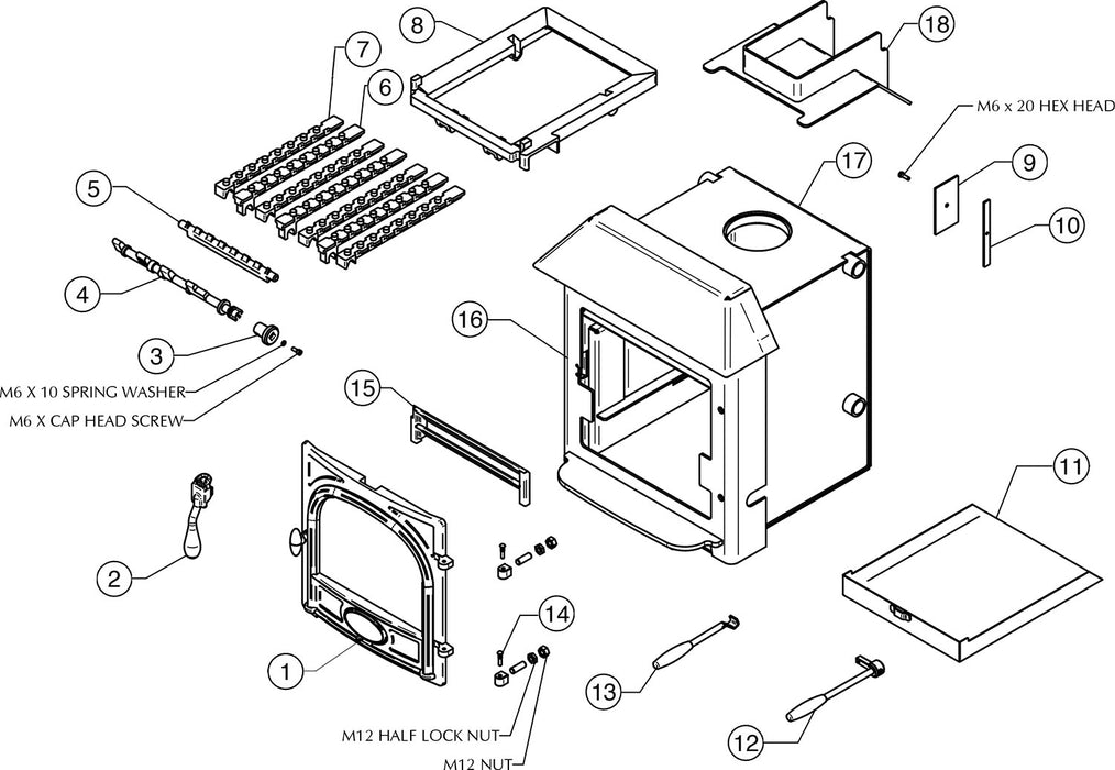 Stockton & Insert Boiler parts Diagram 1