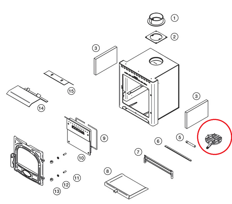 Stovax Stockton 7/8 Inset Mk2 Centre Grate