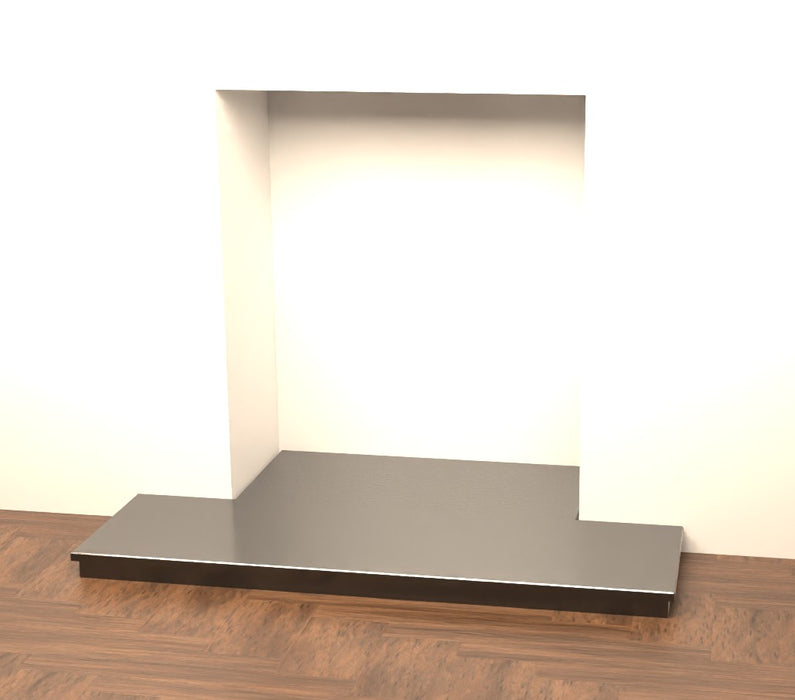 Honed Black Granite Tee Shape Stove Hearth 20mm (2 Piece)