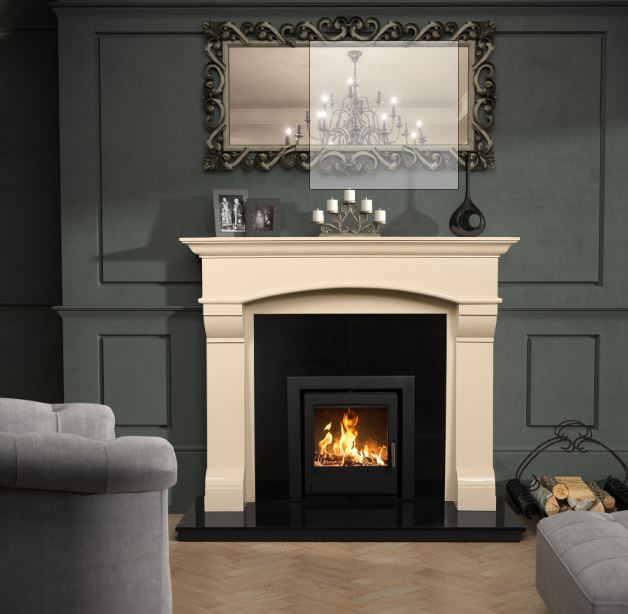 Virgo marble Fireplace Ivory Cream