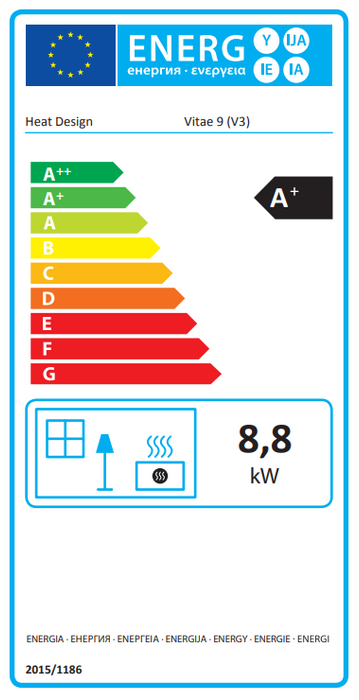 Vitae 9kW Cassette Stove 2022 compliant External/Normal